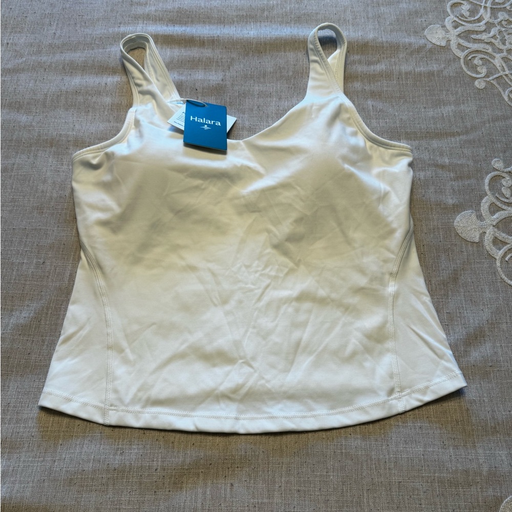 HALARA Women's White Camisole Top--Size Medium NWT